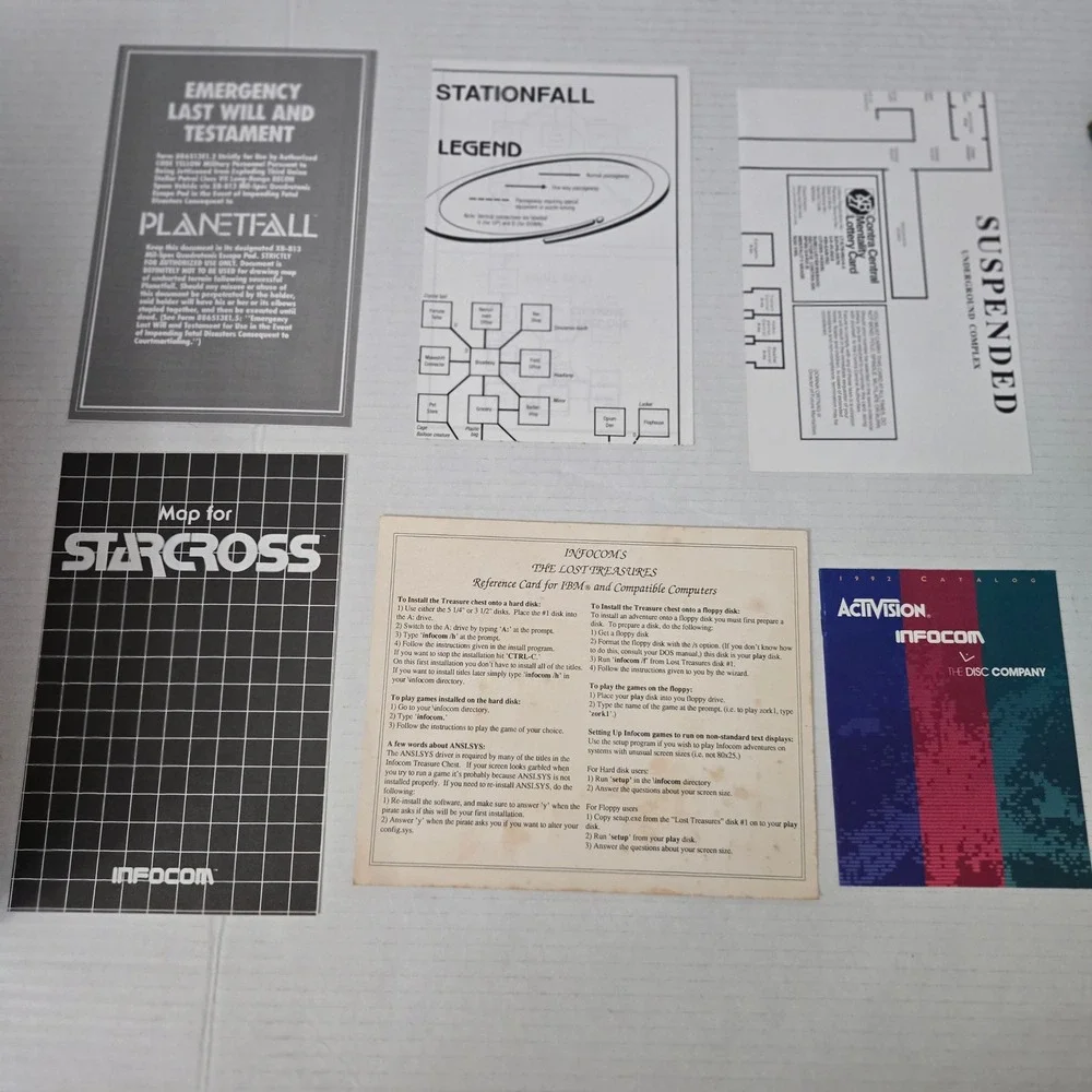 VTG 1991 The Lost Treasures of Infocom PC Big Box 3.5 5.25 Complete Maps Zork